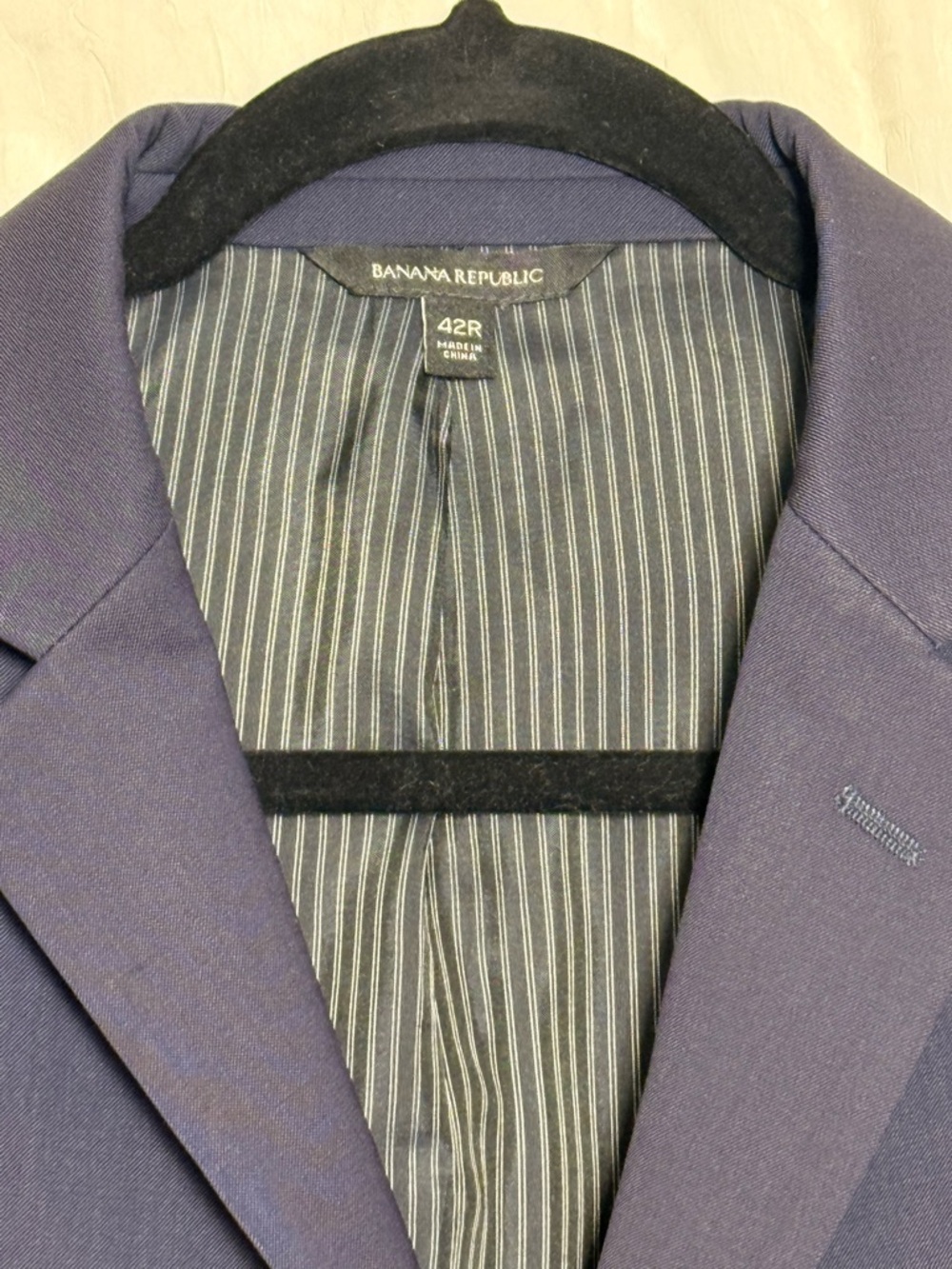 Banana Republic Men's Dark Navy Blazer - Tailored Notch Lapel